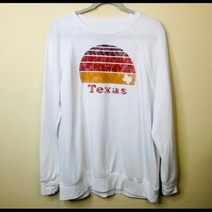 White Texas Graphic Sweatshirt